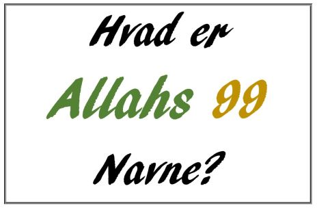 Allahs 99 navne på dansk
